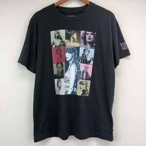 Taylor Swift size Large The Eras Tour Official Merch Black Concert T-shirt